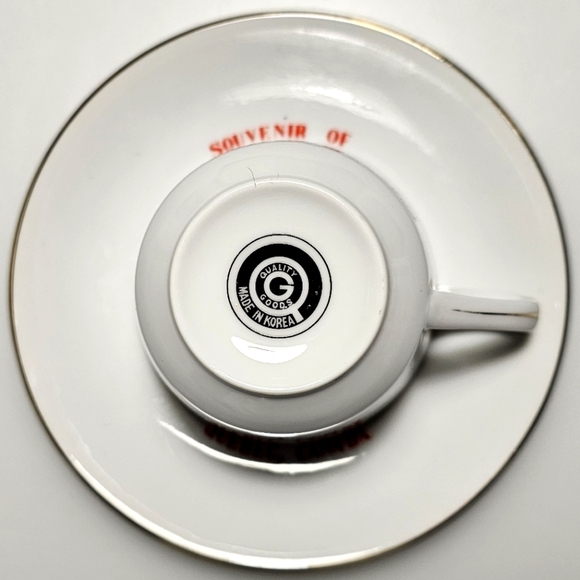 Chateau Frontenac Quebec Souvenir Porcelain Mini Tea Cup & Saucer - Picture 12 of 14